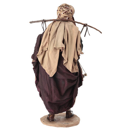 Uomo con anfore al collo 30 cm, presepe Angela Tripi 5