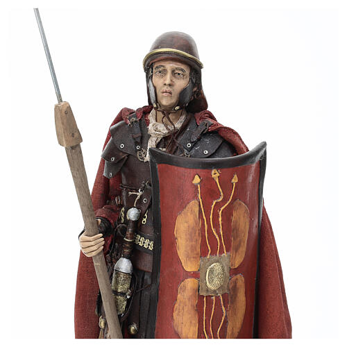 Soldado romano armado Presépio Angela Tripi com figuras de altura média 30 cm 2