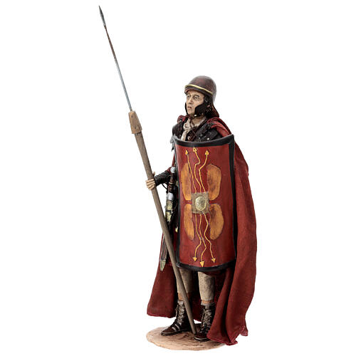 Soldado romano armado Presépio Angela Tripi com figuras de altura média 30 cm 3