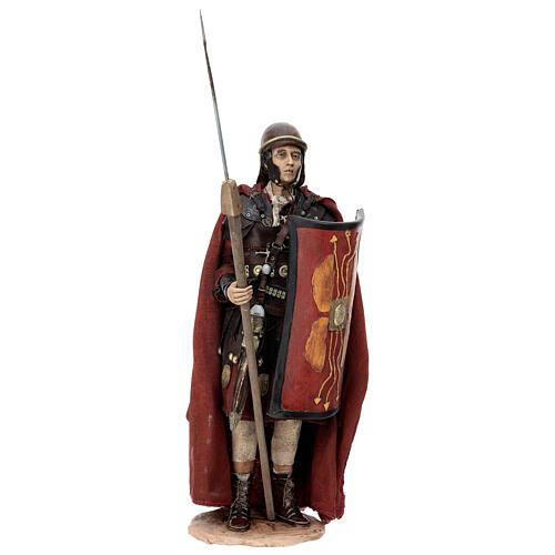 Soldado romano armado Presépio Angela Tripi com figuras de altura média 30 cm 6