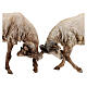 Szene, zwei Ziegenböcke im Kampf, für 30 cm Krippe von Angela Tripi, Terrakotta s2
