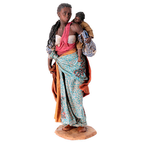 Moor lady with child for Angela Tripi's Nativity Scene with 30 cm characters 1