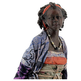 Crèche Noel Angela Tripi: Femme maure avec enfant à bras 30 cm Tripi