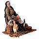 Sitzende Frau mit Hühnern, für 30 cm Krippe von Angela Tripi, Terrakotta s5
