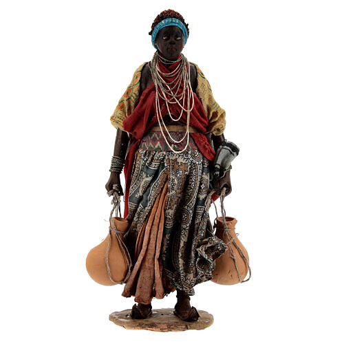 Moor shepherdess with jar for Angela Tripi's Nativity Scene with 30 cm characters 1