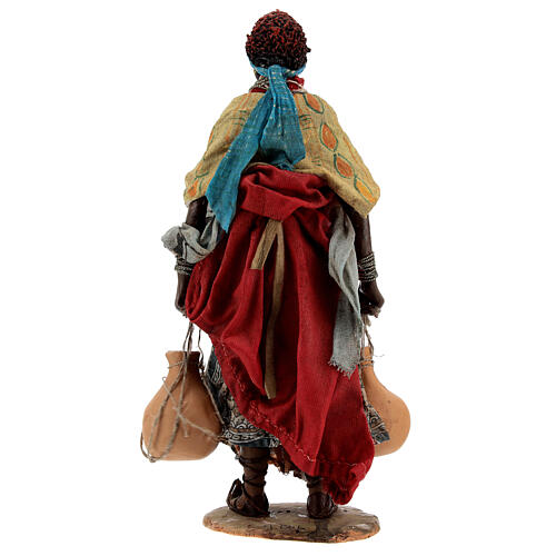 Moor shepherdess with jar for Angela Tripi's Nativity Scene with 30 cm characters 7