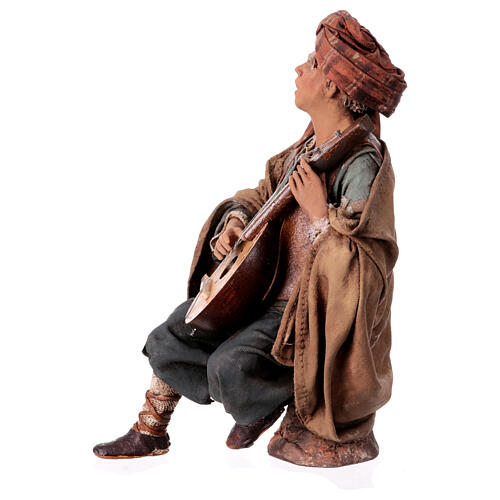 Mandolin player 18 cm Nativity Scene figurine Angela Tripi 5