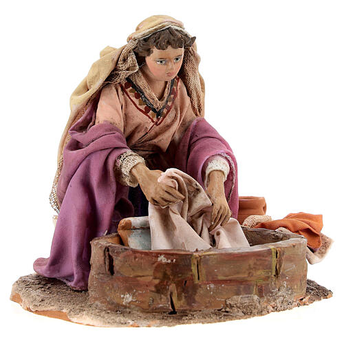 Washerwoman figurine, 13 cm Angela Tripi nativity scene 4