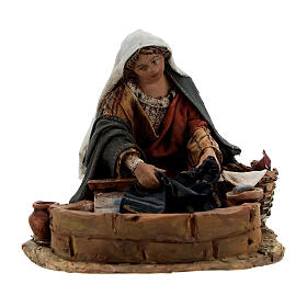 Angela Tripi Nativity scene: Washerwoman statue, 13 cm Angela Tripi nativity