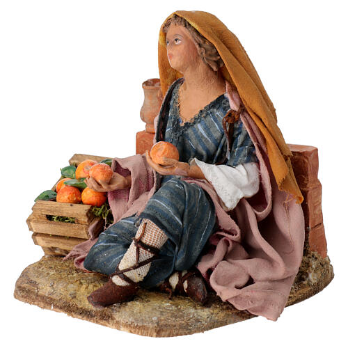 Donna al muretto 13 cm presepe Tripi 3