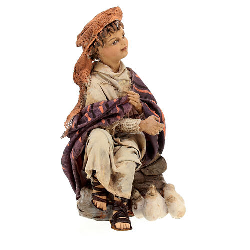 Set of 3 boys playing for Tripi's Nativity Scene of 18 cm 7
