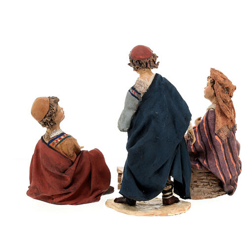 Set of 3 boys playing for Tripi's Nativity Scene of 18 cm 15