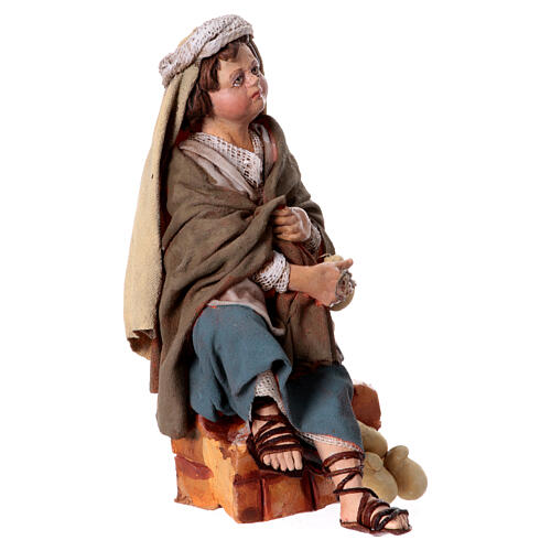 Set of 3 boys playing for Tripi's Nativity Scene of 18 cm 8