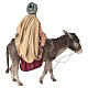 Mulher sentada no burro Presépio Angela Tripi com figuras de altura média 18 cm s7