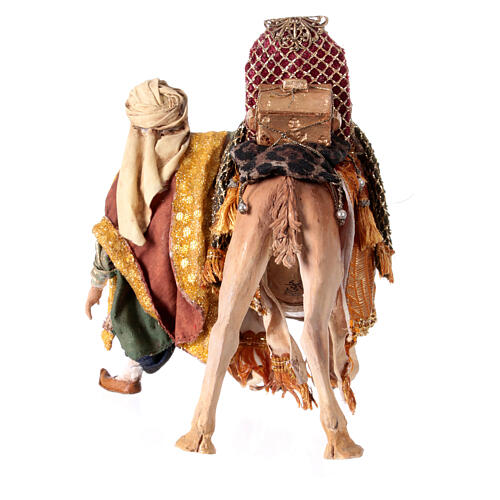 Heiliger König, der vom Kamel absteigt, für 13 cm Krippe von Angela Tripi, Terrakotta 6