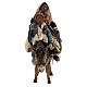 Frau mit Kind auf Esel reitend, für 13 cm Krippe von Angela Tripi, Terrakotta s5