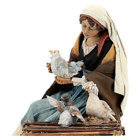 Woman with dove figure 30 cm, Tripi nativity