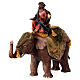 Heiliger König auf Elefant, für 13 cm Krippe von Angela Tripi, Terrakotta s2