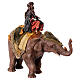 Heiliger König auf Elefant, für 13 cm Krippe von Angela Tripi, Terrakotta s4