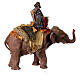 Heiliger König auf Elefant, für 13 cm Krippe von Angela Tripi, Terrakotta s6
