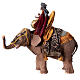 Heiliger König auf Elefant, für 13 cm Krippe von Angela Tripi, Terrakotta s10