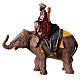 Heiliger König auf Elefant, für 13 cm Krippe von Angela Tripi, Terrakotta s12