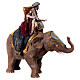 Re magio moro su elefante 13 cm Angela Tripi s13