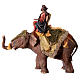 Rei Mago negro no elefante terracota para presépio Angela Tripi com figuras de altura média 13 cm s1