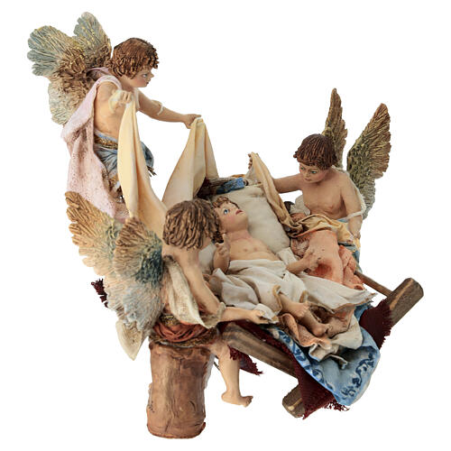 Nativity manger with putti, A. Tripi 30 cm 6