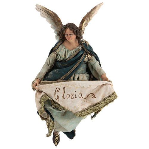 Glory Angel with blue coat for Angela Tripi's Nativity Scene with 18 cm figurines 1