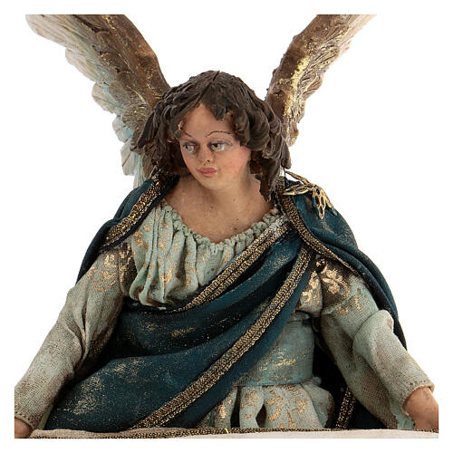 Glory Angel with blue coat for Angela Tripi's Nativity Scene with 18 cm figurines 2