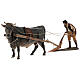 Man and ox with plow statue 30 cm Angela Tripi s5