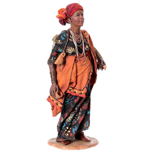 Frau mit Wasserkrügen, für 18 cm Krippe von Angela Tripi, Terrakotta 4