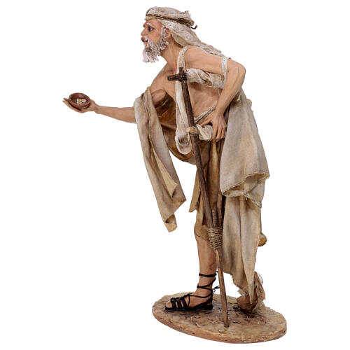 Mendicante 30 cm presepe Angela Tripi terracotta 3