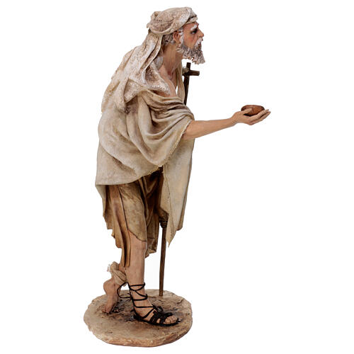 Mendicante 30 cm presepe Angela Tripi terracotta 7