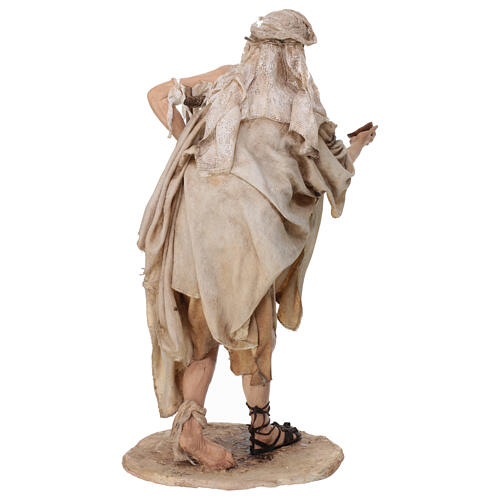 Mendicante 30 cm presepe Angela Tripi terracotta 10