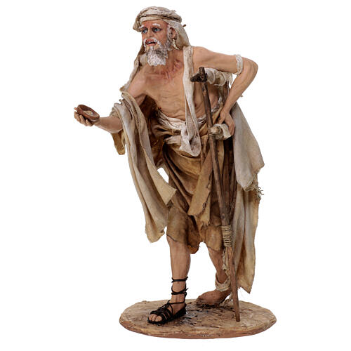 Beggar figurine 30 cm nativity Angela Tripi terracotta 1