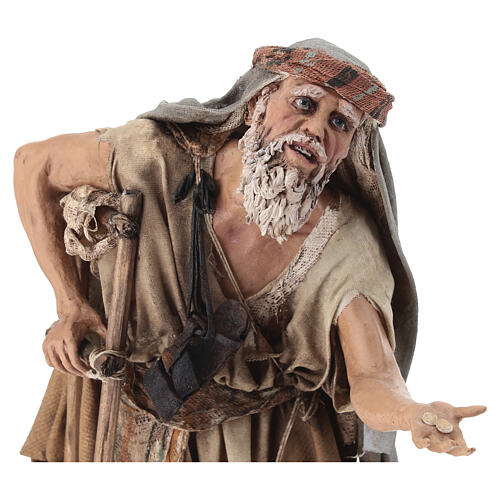 Beggar figurine 30 cm nativity Angela Tripi terracotta 2