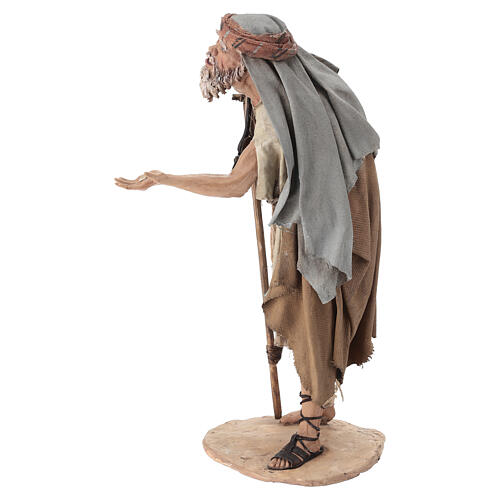 Beggar figurine 30 cm nativity Angela Tripi terracotta 6