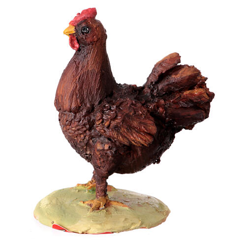 Brown standing chicken for Tripi's Nativity Scene with 30 cm characters 1