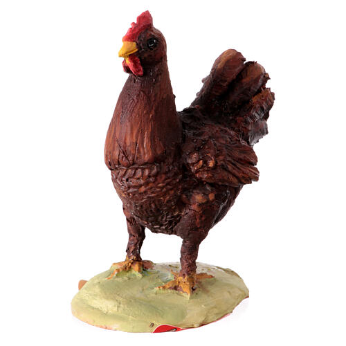 Brown standing chicken for Tripi's Nativity Scene with 30 cm characters 2