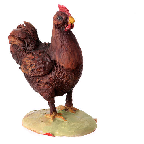 Brown standing chicken for Tripi's Nativity Scene with 30 cm characters 3