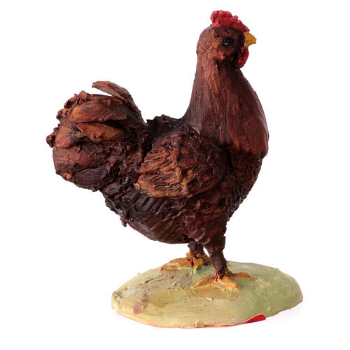 Brown standing chicken for Tripi's Nativity Scene with 30 cm characters 4