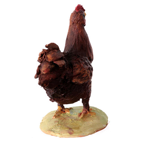 Brown standing chicken for Tripi's Nativity Scene with 30 cm characters 5