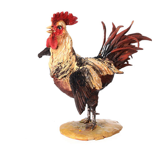 Rooster looking around for Tripi's Nativity Scene with 30 cm characters 1