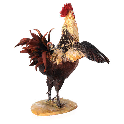 Rooster looking around for Tripi's Nativity Scene with 30 cm characters 4