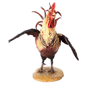 Rooster figurine observing Tripi nativity scene 30 cm