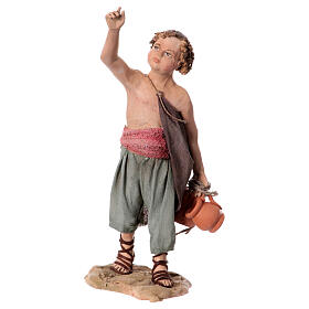 Junge mit Amphore, für 18 cm Krippe von Angela Tripi, Terrakotta