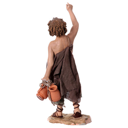 Boy with jars for Tripi's Nativity Scene with 18 cm terracotta characters 4