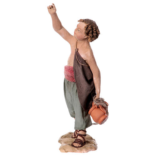 Enfant avec jarres crèche 18 cm Angela Tripi 2